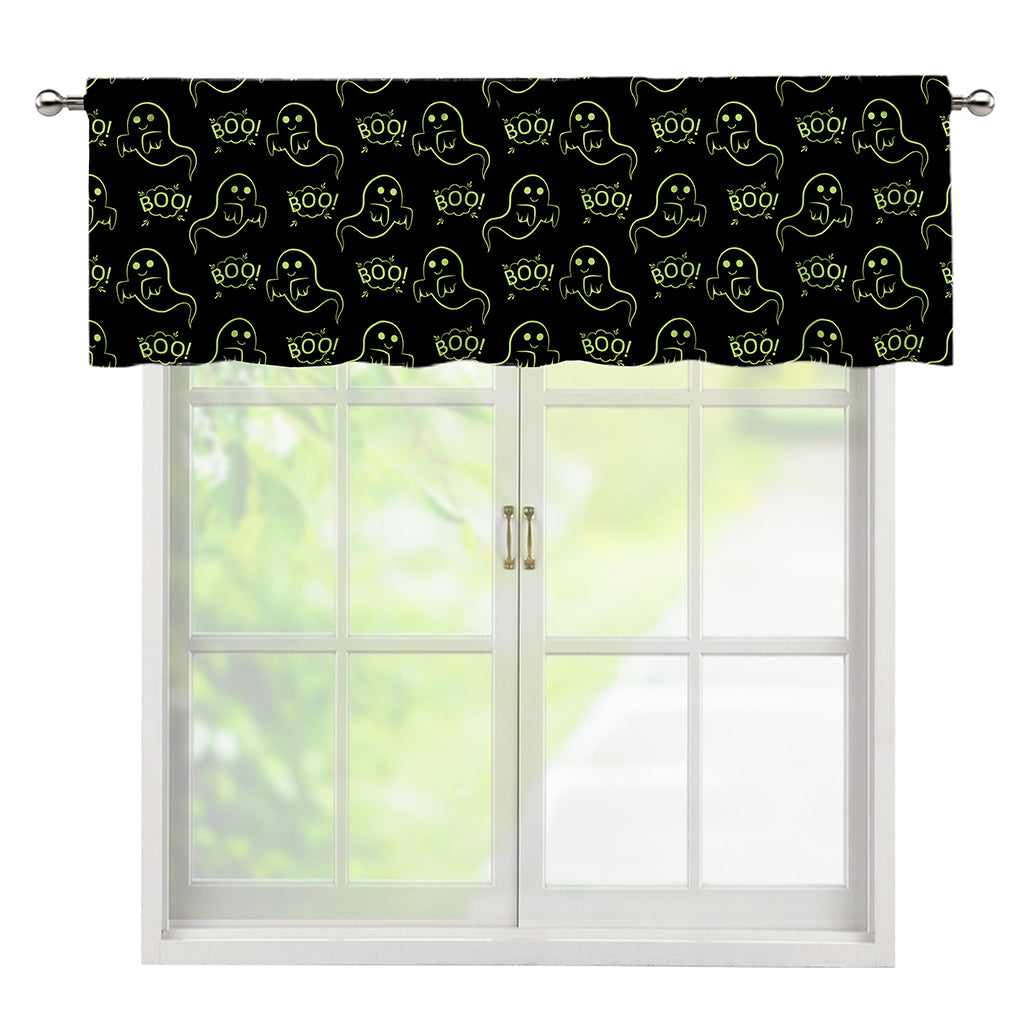 Boo Ghost Pattern Print Window Valance