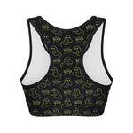 Boo Ghost Pattern Print Women's Sports Bra
