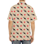 Boston Terrier Heart Pattern Print Aloha Shirt