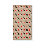 Boston Terrier Heart Pattern Print Baby Crib Sheet