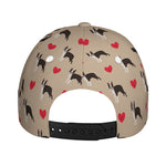 Boston Terrier Heart Pattern Print Baseball Cap