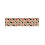 Boston Terrier Heart Pattern Print Bed Runner