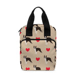 Boston Terrier Heart Pattern Print Bible Tote Bag