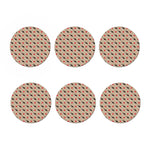 Boston Terrier Heart Pattern Print Coaster Set