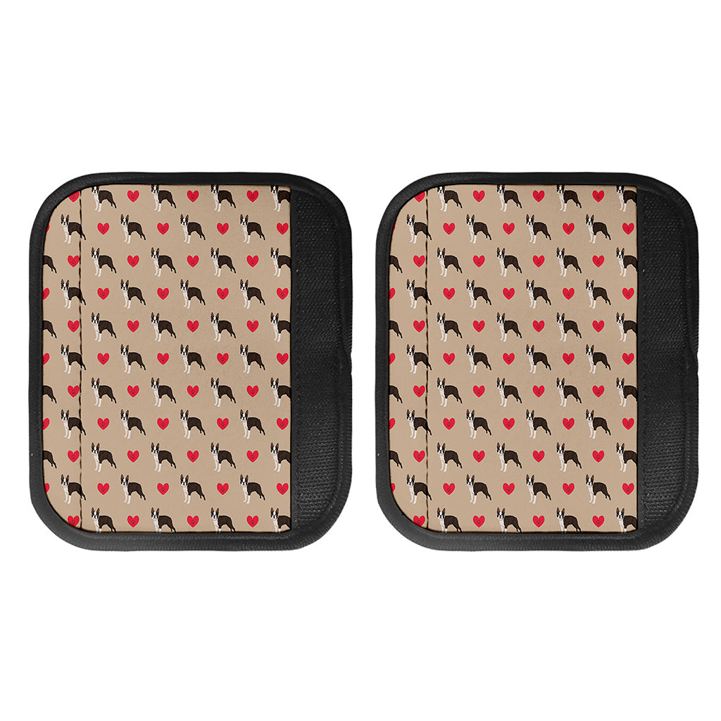 Boston Terrier Heart Pattern Print Handle Covers