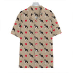 Boston Terrier Heart Pattern Print Hawaiian Shirt