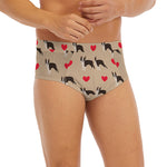 Boston Terrier Heart Pattern Print Men's Briefs