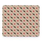 Boston Terrier Heart Pattern Print Mouse Pad