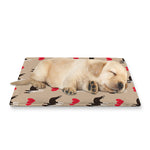 Boston Terrier Heart Pattern Print Pet Cooling Mat Cover