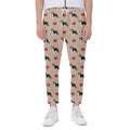 Boston Terrier Heart Pattern Print Joggers