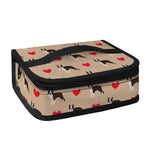 Boston Terrier Heart Pattern Print Small Lunch Bag