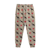 Boston Terrier Heart Pattern Print Sweatpants