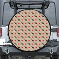 Boston Terrier Heart Pattern Print Tire Cover