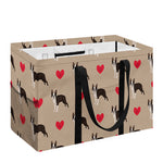 Boston Terrier Heart Pattern Print Utility Tote Bag