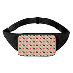 Boston Terrier Heart Pattern Print Waist Bag