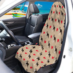 Boston Terrier Heart Pattern Print Waterproof Car Seat Cover