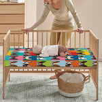 Boston Terrier Puppy Faces Print Baby Crib Sheet