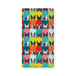 Boston Terrier Puppy Faces Print Baby Crib Sheet