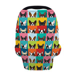 Boston Terrier Puppy Faces Print Baby Seat Cover