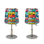 Boston Terrier Puppy Faces Print Bar Stool Covers