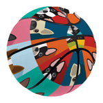 Boston Terrier Puppy Faces Print Basketball