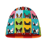 Boston Terrier Puppy Faces Print Beanie