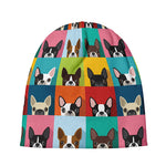 Boston Terrier Puppy Faces Print Beanie