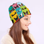 Boston Terrier Puppy Faces Print Beanie
