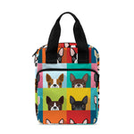 Boston Terrier Puppy Faces Print Bible Tote Bag