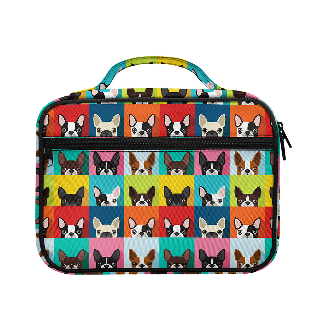 Boston Terrier Puppy Faces Print Briefcase Bible Bag