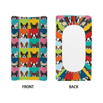 Boston Terrier Puppy Faces Print Changing Pad Cover