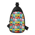 Boston Terrier Puppy Faces Print Sling Bag