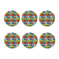 Boston Terrier Puppy Faces Print Coaster Set