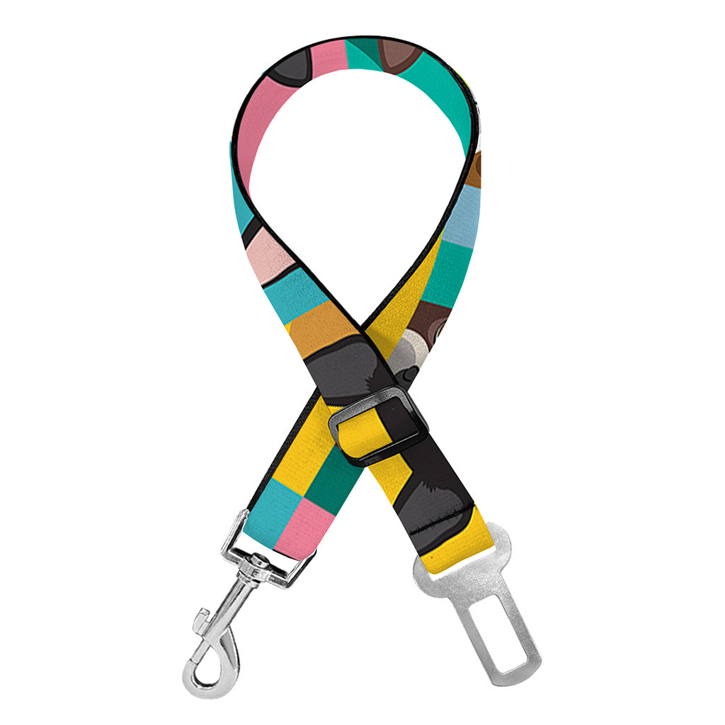 Boston Terrier Puppy Faces Print Dog Seat Belt