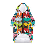 Boston Terrier Puppy Faces Print Dog Zip Up Hoodie