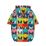 Boston Terrier Puppy Faces Print Dog Zip Up Hoodie