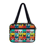 Boston Terrier Puppy Faces Print Double Strap Bible Bag