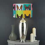 Boston Terrier Puppy Faces Print Drum Lamp Shade