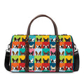 Boston Terrier Puppy Faces Print Duffel Bag