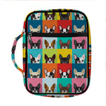 Boston Terrier Puppy Faces Print Front Pocket Bible Bag