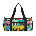 Boston Terrier Puppy Faces Print Gym Bag