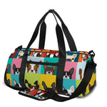 Boston Terrier Puppy Faces Print Gym Bag