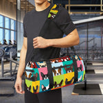 Boston Terrier Puppy Faces Print Gym Bag