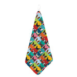 Boston Terrier Puppy Faces Print Hand Towel