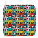 Boston Terrier Puppy Faces Print Hand Towel
