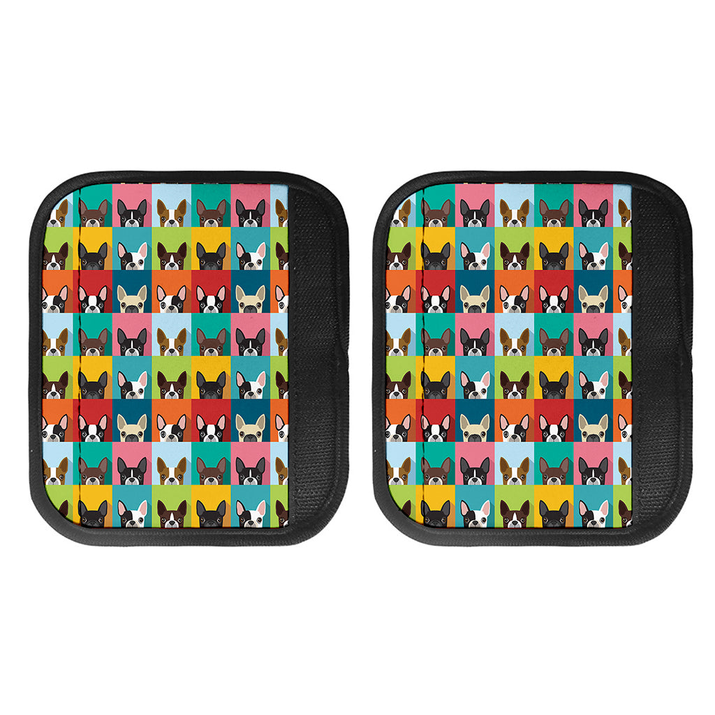 Boston Terrier Puppy Faces Print Handle Covers