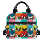 Boston Terrier Puppy Faces Print Insulated Lunch Bag