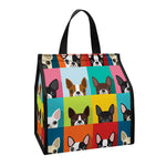 Boston Terrier Puppy Faces Print Insulated Lunch Tote