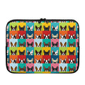 Boston Terrier Puppy Faces Print Laptop Sleeve