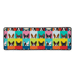 Boston Terrier Puppy Faces Print Long Kitchen Mat
